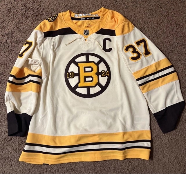 $230 Adidas Bergeron Boston Bruins Alternate 100th Anniversary Jersey Size 52 Large