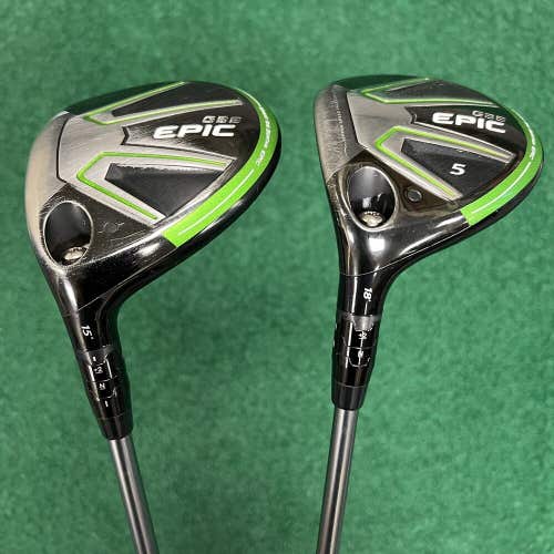 Callaway GBB Epic Fairway Wood Set 3 & 5 Wood Stiff/Regular Flex HZRDOUS w/HC LH