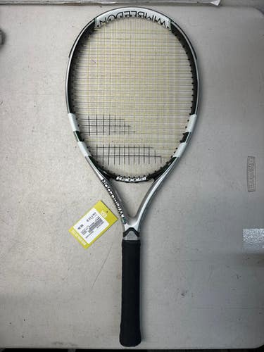 Used Babolat Wimbledon Adult Tennis Racquet Grey 4 3 8" 11835-s000192108