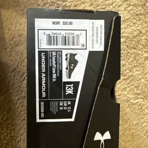 Black Kid's Youth Under Armour Low Top Molded Cleats (New)