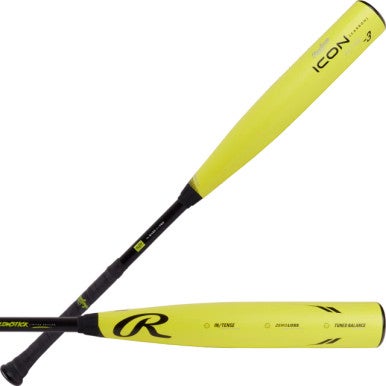 New Rawlings Icon Glowstick BB24 High School Bat 34" -3 Drop 11506-RAWRBB4I334