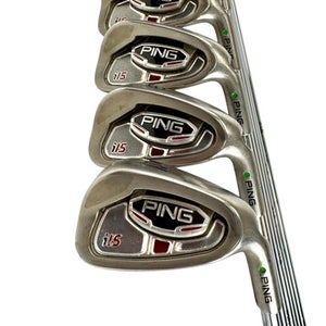 Used Ping I15 Green Dot Men's Rh Iron Set 3i-pw Stiff Flex Steel Shaft 11506-s000274246