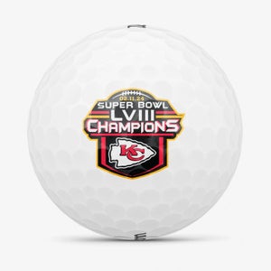 New Wilson KC Chiefs Super Bowl LVIII Duo Soft Golf Ball 12pk 11506-WILWG2008701