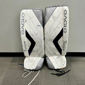 Used Eagle Fusion Goalie Leg Pads Senior White 36" 11506-s000268141