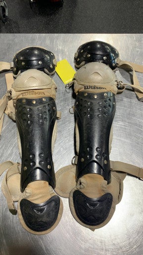 Used Wilson Shin Guards Catchers Leg Guards Black Youth 11825-s000028537