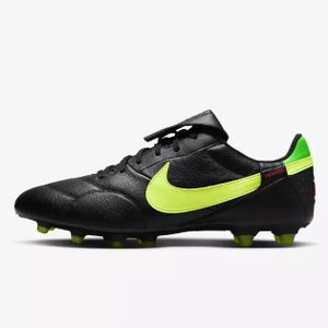 Nike  Premier III Fg Black Volt Green Strike Sz 6 HM0265-008  Soccer Cleats