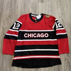 Adidas Chicago Blackhawks Alex DeBrincat Jersey #12 NHL Authentic H5226 Size 56