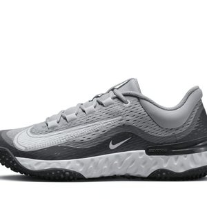NIKE ALPHA HUARACHE ELITE 4 TURF LOW WOLF GREY BASEBALL DJ6523-010 SIZE 8 NEW