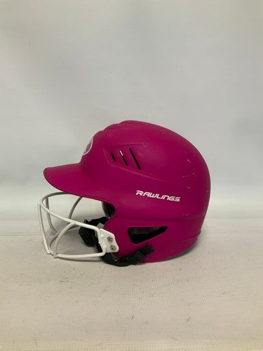 Used Rawlings Pink Batting Helmet W Mask Pink Md 11823-s000028421