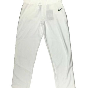 Nike Youth White Green Piping Baseball Pant Boys Kids Medium 10-12 BQ6426-111