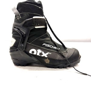 Used Fischer Mens NNN XC Ski Boots Black M 08.5-09 / W 09-09.5 11860-S000286321