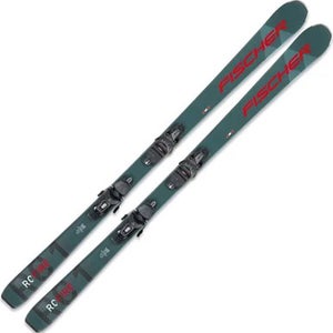 New Fischer Men's RC FIRE SLR PRO Men's Downhill Ski Combo 145 cm 11860-FISP30321V145