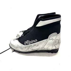Used Alpina Womens NNN XC Ski Boots Grey W 07-07.5 / JR 05.5-06 11860-S000286070