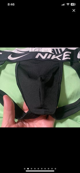 NIKE Mens Small Dri-Fit Essential Black Micro Jock Strap