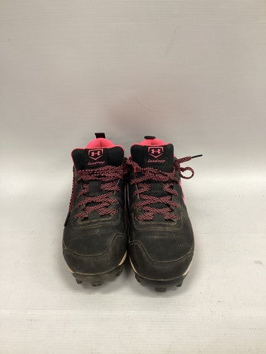 Used Under Armour Leadoff Bb Sb Cleats Black And Pink Junior 04 11851-s000026032