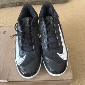 Nike Alpha Huarache Elite 4 Low MCS 'Black White' Baseball Cleats Mens Size 13