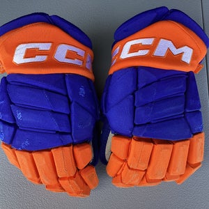 CCM JetSpeed FT1 Pro Stock Hockey Gloves 14” Royal Blue Oilers 32120