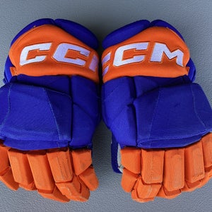 CCM JetSpeed FT1 Pro Stock Hockey Gloves 14” Royal Blue Oilers 32126