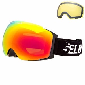 5th Element Stealth Mag Ski / Snow Goggles Black, Revo Red Lens + Yellow Lens