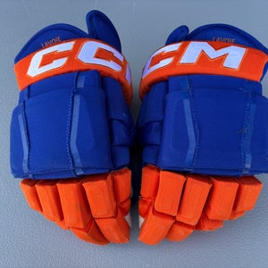 CCM HG97 Pro Stock Hockey Gloves 14” Royal Blue Oilers 32138