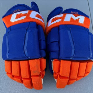 CCM HG97 Pro Stock Hockey Gloves 14” Royal Blue Oilers 32141