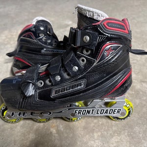 Bauer 1X Roller Goalie skates With Halo Straps Size 7