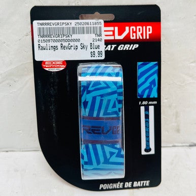 New Rawlings Revgrip Sky Blue 1.8mm Bat Grip 11855-tnrrrevgripsky