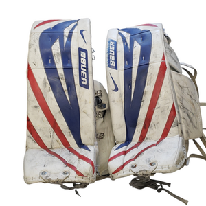 Used Bauer One 75 Goalie Leg Pads Senior White Xl 11849-s000021828
