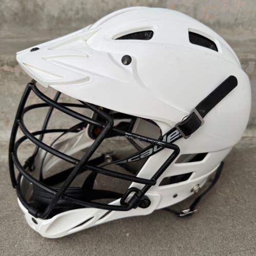 Cascade CLH2 Lacrosse Helmet M/L White Adjustable Helmet w/ Chin Strap