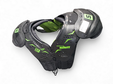 Used Schutt Y FLEX FB Shoulder Pads Black MD 11849-S000011615
