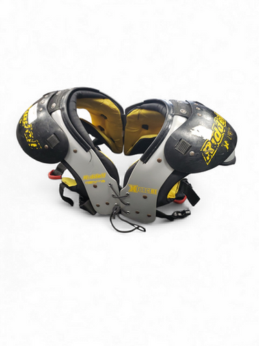 Used Riddell XFORCE II FB Shoulder Pads Grey LG 11849-S000011621