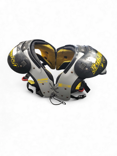 Used Riddell XFORCE II FB Shoulder Pads Grey LG 11849-S000011621