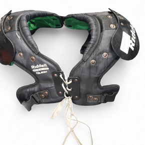 Used Riddell QUEST FB Shoulder Pads Black MD 11849-S000011623
