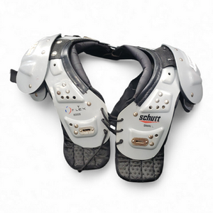 Used Schutt Y FLEX FB Shoulder Pads White SM 11849-S000011622