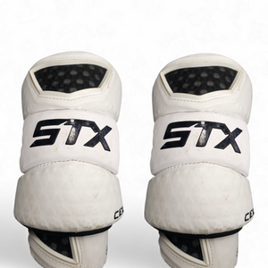 Used STX CELL III GEO FLEX Lacrosse Arm Pads/Guards White Senior 11849-S000015802