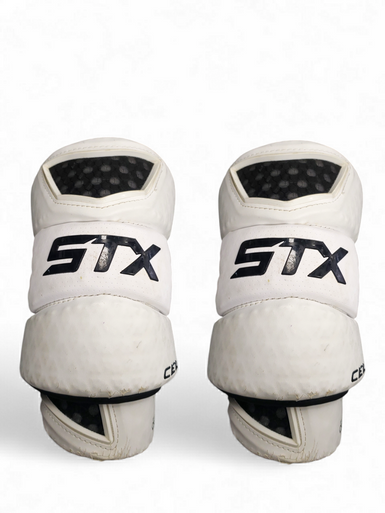 Used STX CELL III GEO FLEX Lacrosse Arm Pads/Guards White Senior 11849-S000015802