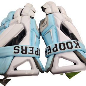 Used Maverik KOOPERS MAX GLOVES Lacrosse Gloves Mens Carolina Blue LG 11849-S000015850