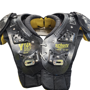 Used Schutt Y FEX 2.0 FB Shoulder Pads Black LG 11849-S000020389