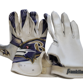 Used Franklin RAVENS FB Gloves White SM 11849-S000022844