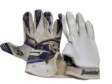 Used Franklin RAVENS FB Gloves White SM 11849-S000022844