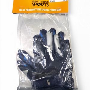 Used Under Armour FB GLOVES FB Gloves Navy Blue 2X 11849-S000018415