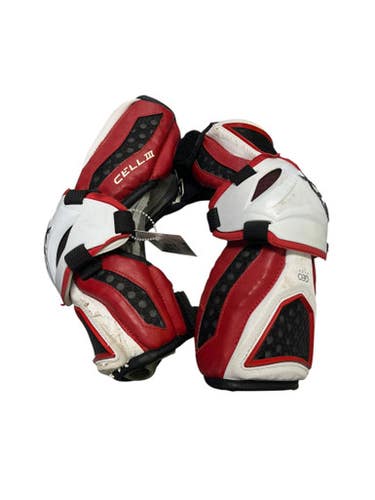 Used STX CELL III Lacrosse Arm Pads/Guards White MD 11849-S000018987