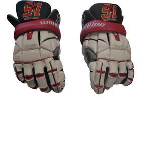 Used Warrior QX 14" Team 91 MD Men's Lacrosse Gloves 11849-S000019898