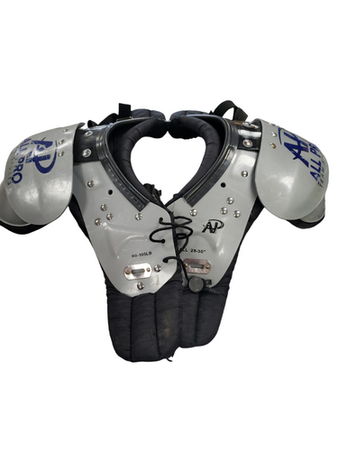 Used ALL PRO TEAM SPORTS FB Shoulder Pads Grey SM 11849-S000021198