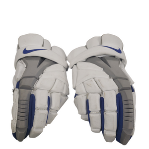 Used Nike VAPOR ELITE Lacrosse Gloves Mens Navy And White LG 11849-S000022357