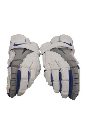 Used Nike VAPOR ELITE Lacrosse Gloves Mens Navy And White LG 11849-S000022357