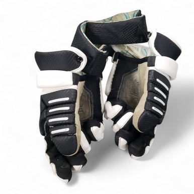 Used Brine TRUMPH 2 Lacrosse Gloves Mens Black And White LG 11849-S000014649