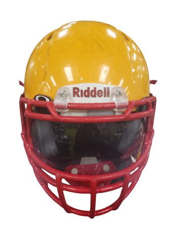 Used Riddell CALVERT HALL FB Helmet Yellow LG 11849-S000021712