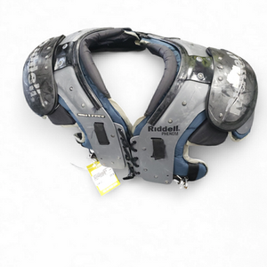 Used Riddell PHENOM AP FB Shoulder Pads Grey LG 11849-S000012203