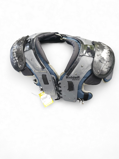 Used Riddell PHENOM AP FB Shoulder Pads Grey LG 11849-S000012203